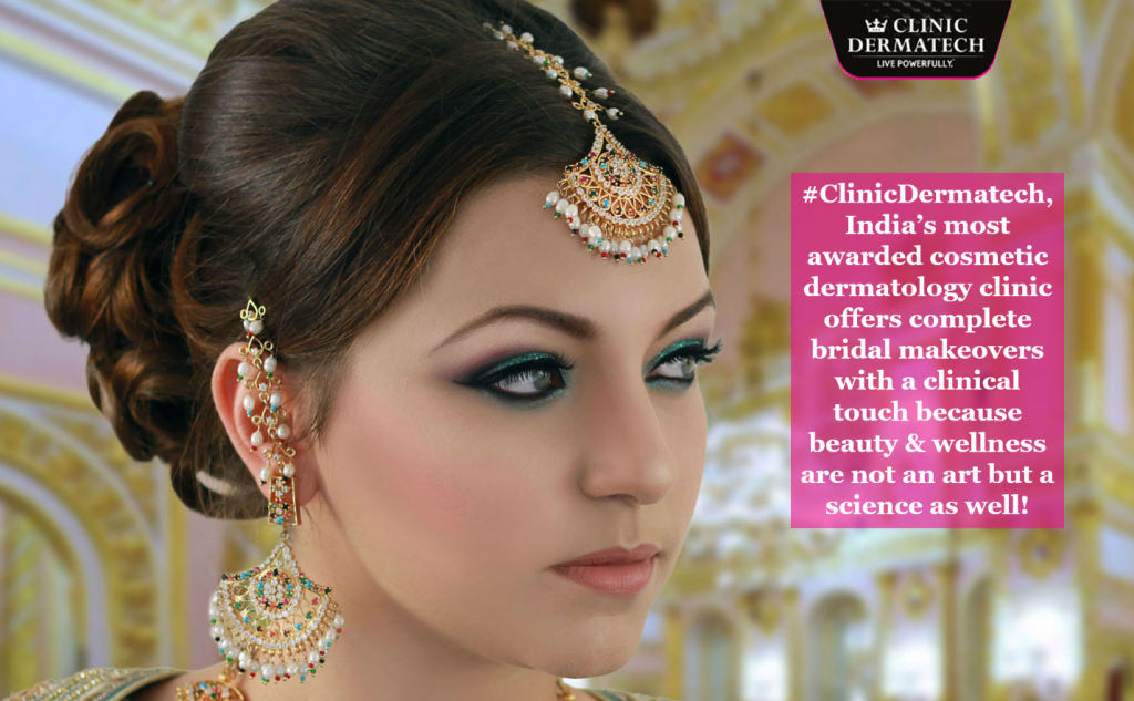 Clinic Dermatech offers complete bridal makeovers with a clinical touch.